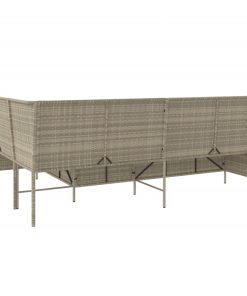 Divano Da Giardino Con Cuscini A L Grigio Chiaro In Polyrattan