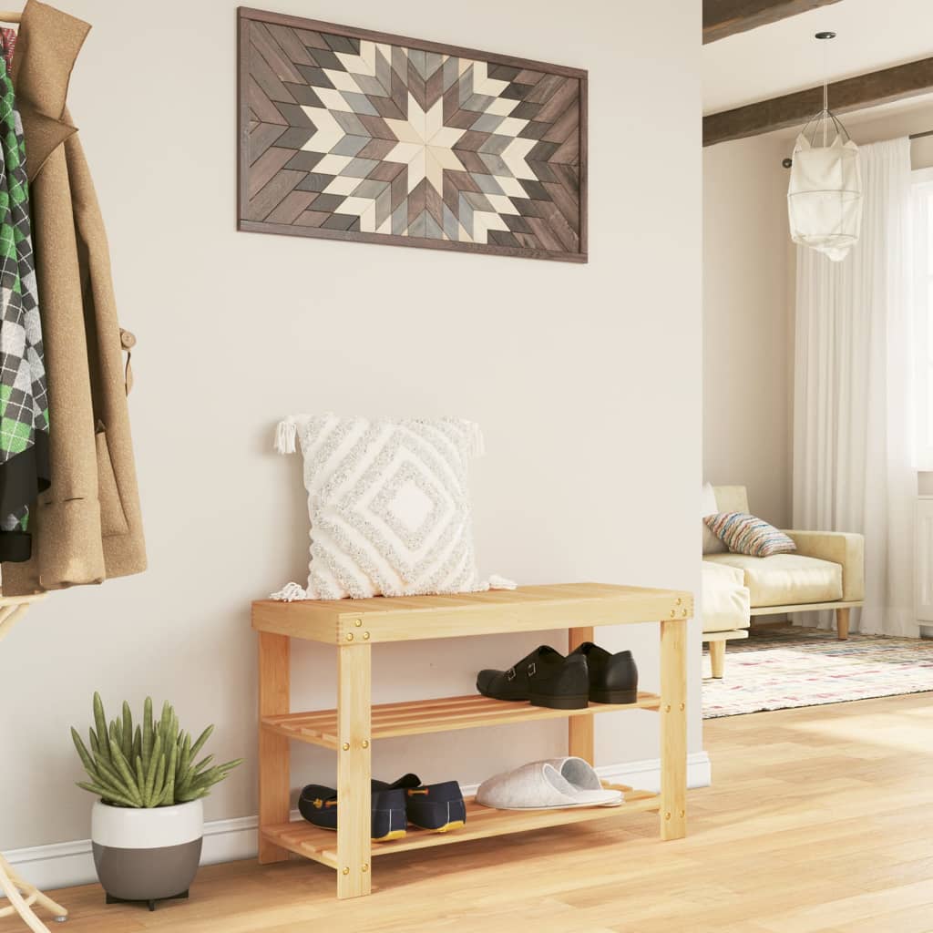 Scarpiera 3 Ripiani 70x27,5x45 Cm Bambù - Image 2