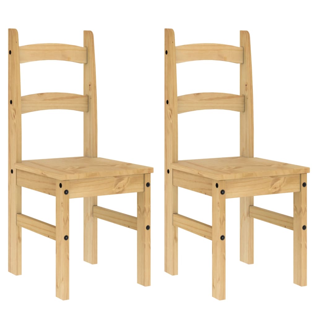 Sedie Da Pranzo 2 Pz 40x46x99 Cm Legno Massello Di Pino - Image 4