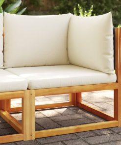 Divano Da Giardino Angolare Con Cuscini In Legno Di Acacia E Rattan