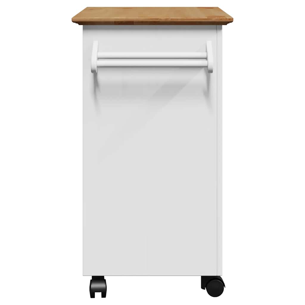 Carrello Da Cucina Bodo Bianco E Marrone 72x45x80 cm - Image 6