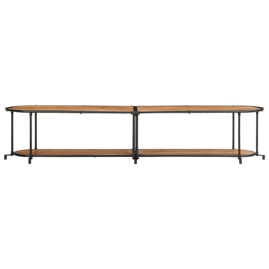 Mobile Porta Tv 200x42x40 Cm In Legno Massello Di Acacia