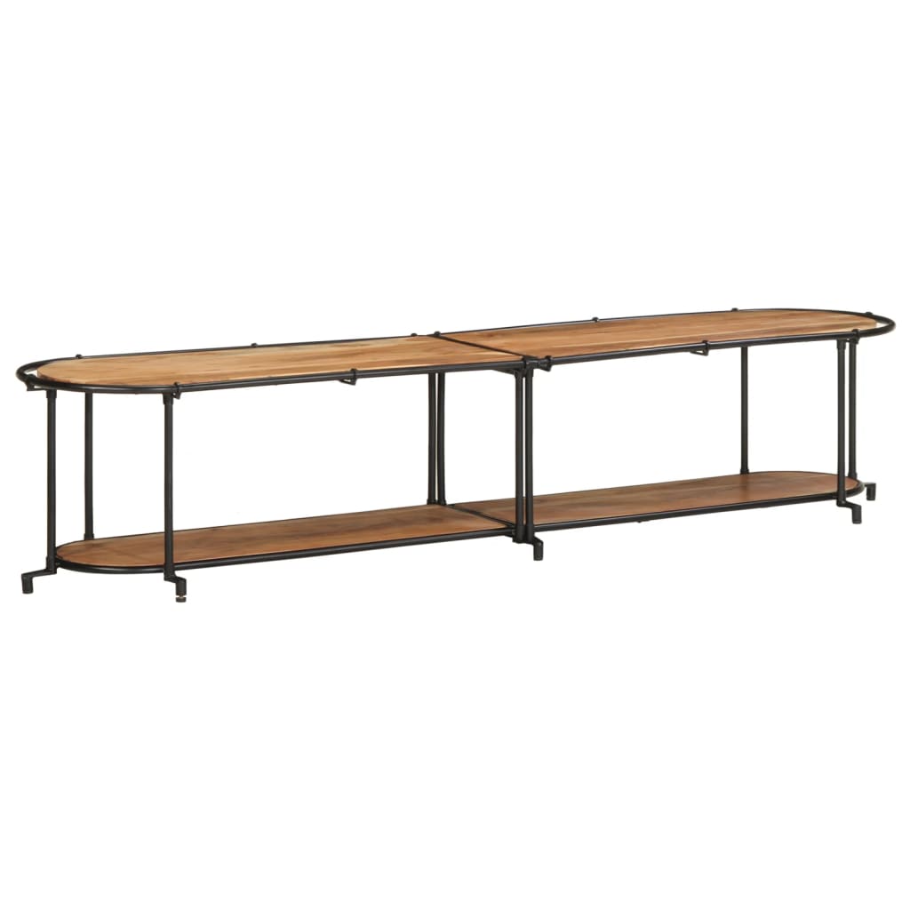 Mobile Porta Tv 200x42x40 Cm In Legno Massello Di Acacia - Image 6