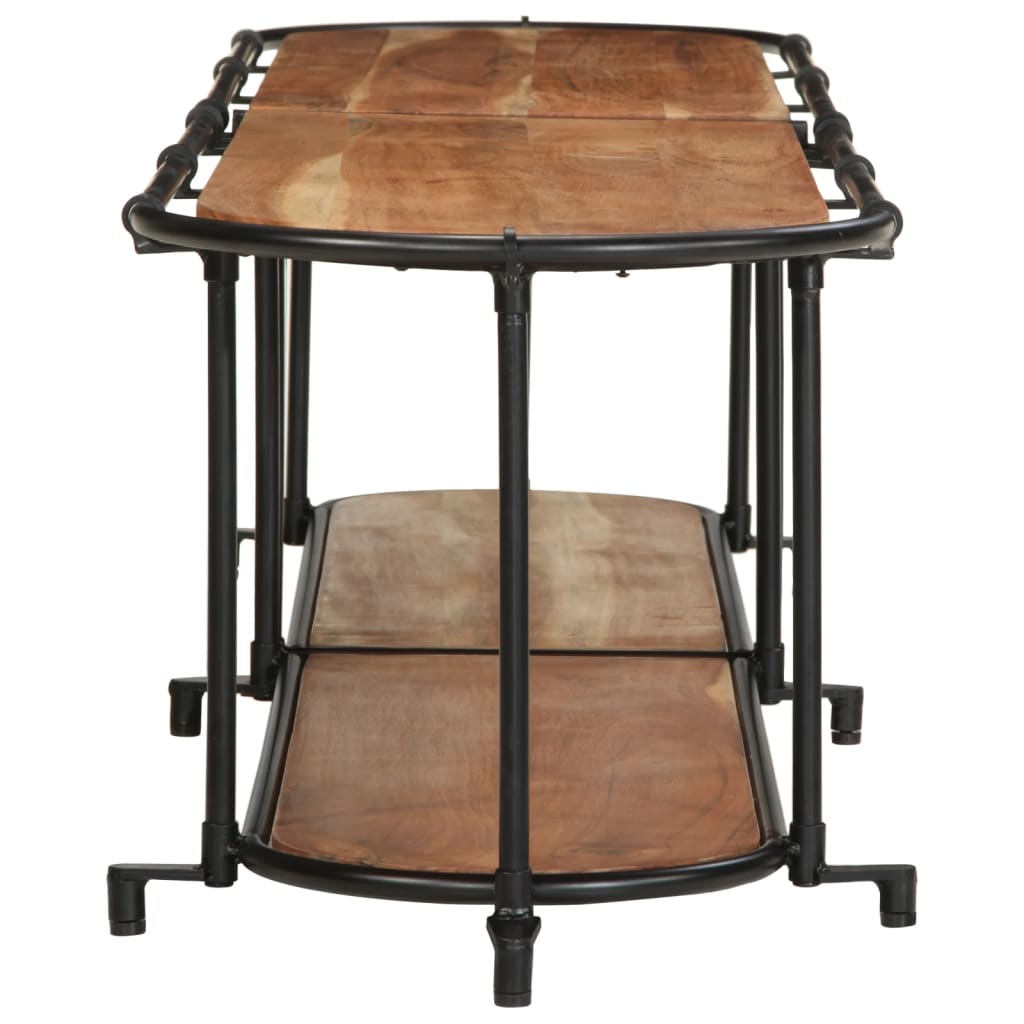 Mobile Porta Tv 200x42x40 Cm In Legno Massello Di Acacia - Image 2