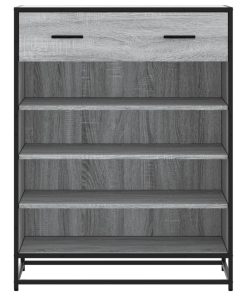 Scarpiera Grigio Sonoma 75x38x97,5 Cm Legno Multistrato Metallo