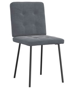 Sedie Da Pranzo 2 Pz Grigio Scuro In Velluto