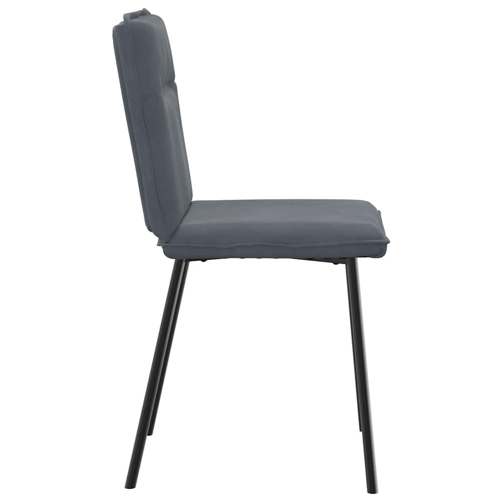 Sedie Da Pranzo 2 Pz Grigio Scuro In Velluto
