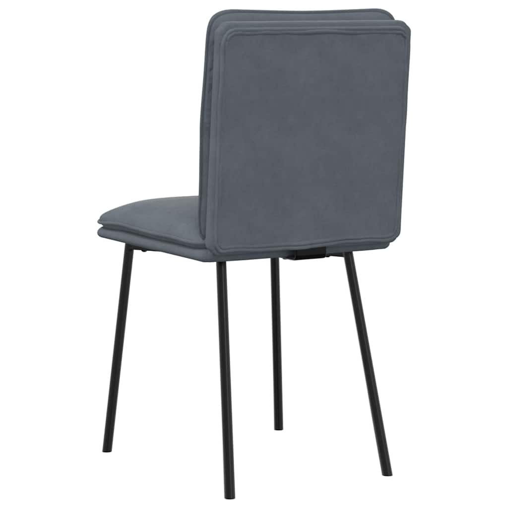 Sedie Da Pranzo 2 Pz Grigio Scuro In Velluto