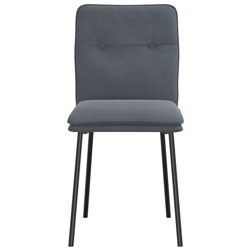 Sedie Da Pranzo 4 Pz Grigio Scuro In Velluto