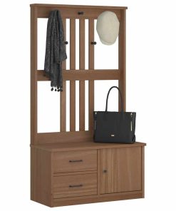 Albero Da Ingresso Sandnes 87x40x159,5 Cm In Legno Di Pino