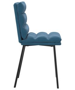 Sedie Da Pranzo 4 Pz Blu In Velluto
