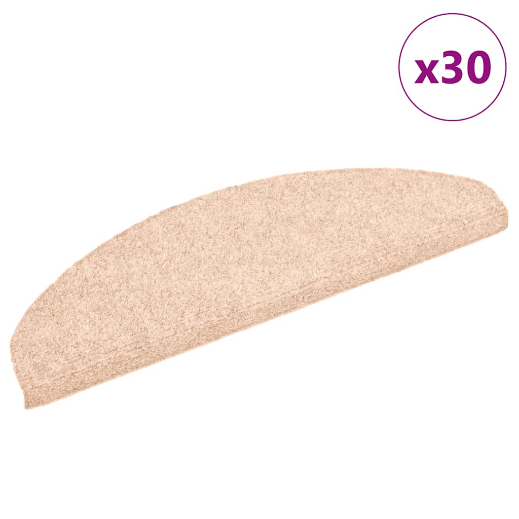 Tappetini Per Scale Autoadesivi 30 Pz 65x21x4 Cm Marrone Chiaro Semicircolari Grandi - Image 5