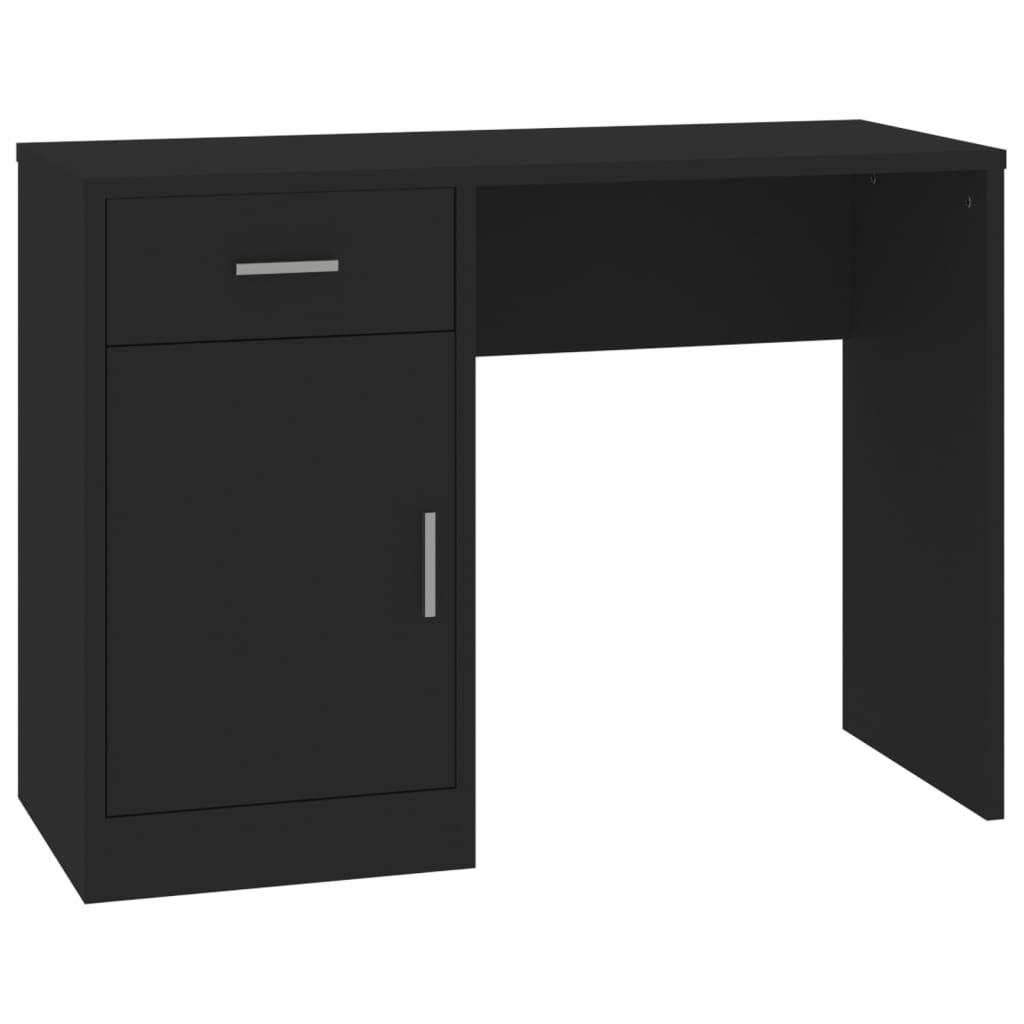 Scrivania Cassetto Nero 100x40x73cm Legno Multistrato - Image 4