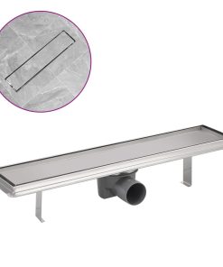 Canaletta Di Drenaggio Lineare 530x140 Mm In Acciaio Inox