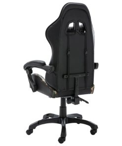 Sedia Da Gaming Nera E Mimetica In Similpelle