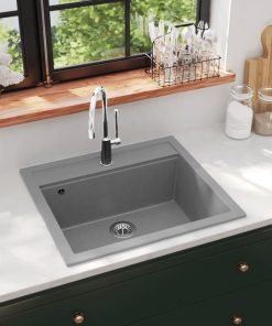 Lavello Da Cucina In Granito Vasca Singola Grigio