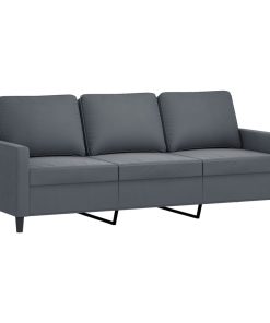 Set Di Divani 3 Pz Con Cuscini Grigio Scuro In Velluto