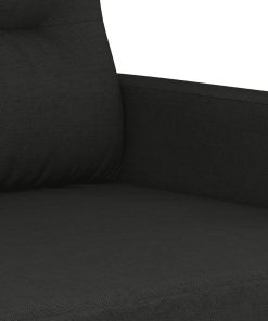 Set Di Divani 2 Pz Con Cuscini Nero In Tessuto