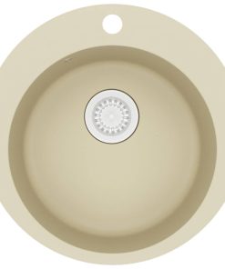 Lavello Da Cucina In Granito Vasca Singola Tonda Beige