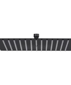 Testa Doccia A Pioggia In Acciaio Inox 30x30 Cm Quadrata Nera