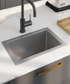 Lavello Da Cucina Lavorato A Mano In Acciaio Inox