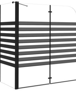 Box Doccia A Strisce 120x68x130 Cm In Vetro Temperato
