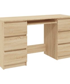 Scrivania Rovere Sonoma 140x50x77 Cm In Legno Multistrato