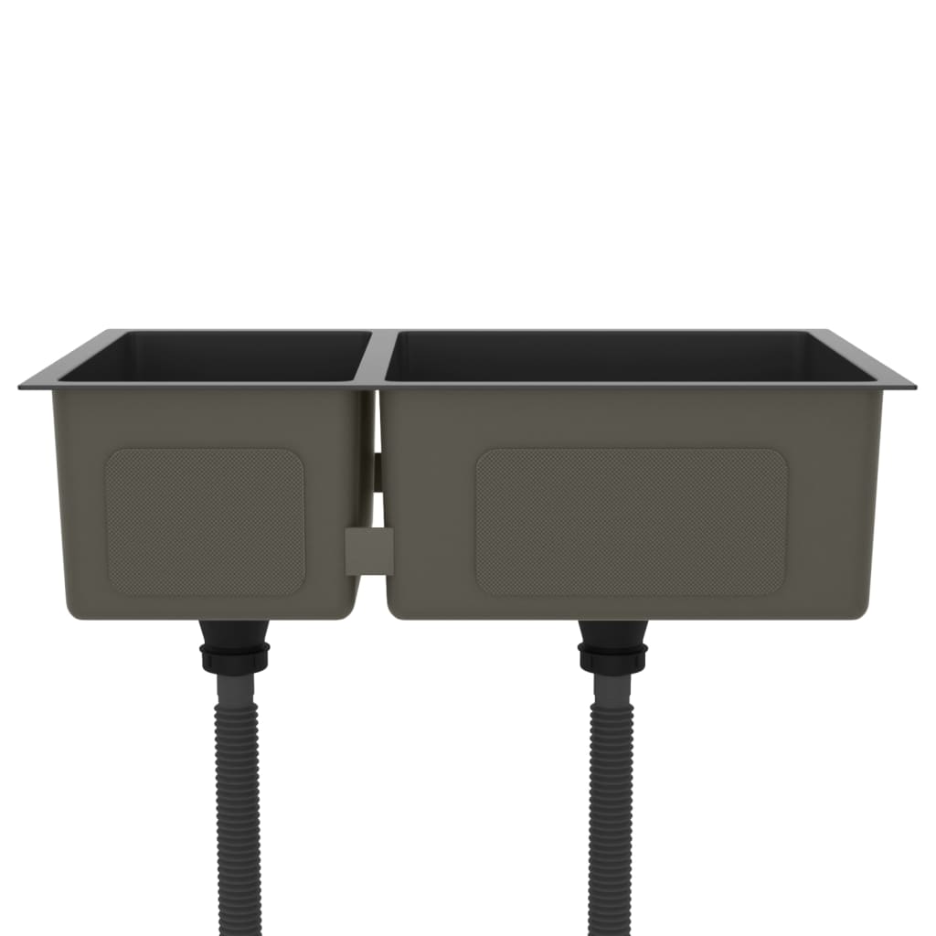 Lavello Da Cucina Nero In Acciaio Inossidabile - Image 6