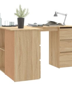 Scrivania Angolo Rovere Sonoma 145x100x76 Cm Legno Multistrato