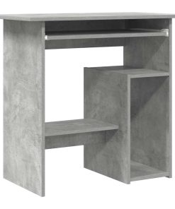 Scrivania Grigio Cemento 80x45x74 Cm In Legno Multistrato