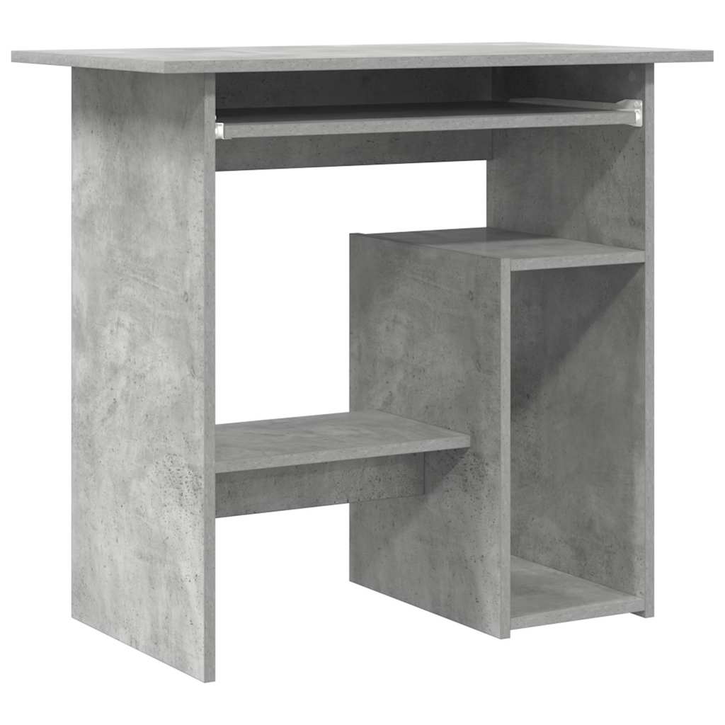 Scrivania Grigio Cemento 80x45x74 Cm In Legno Multistrato