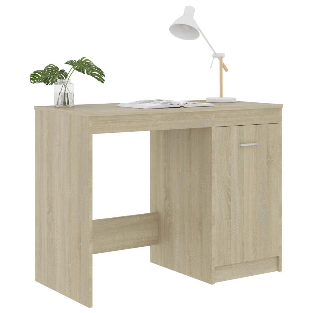 Scrivania Rovere Sonoma 100x50x76 Cm In Legno Multistrato - Image 4