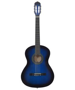 Chitarra Classica Per Principianti Blu 4/4 39" In Tiglio