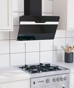 Cappa A Parete 60 Cm In Acciaio E Vetro Temperato Nero