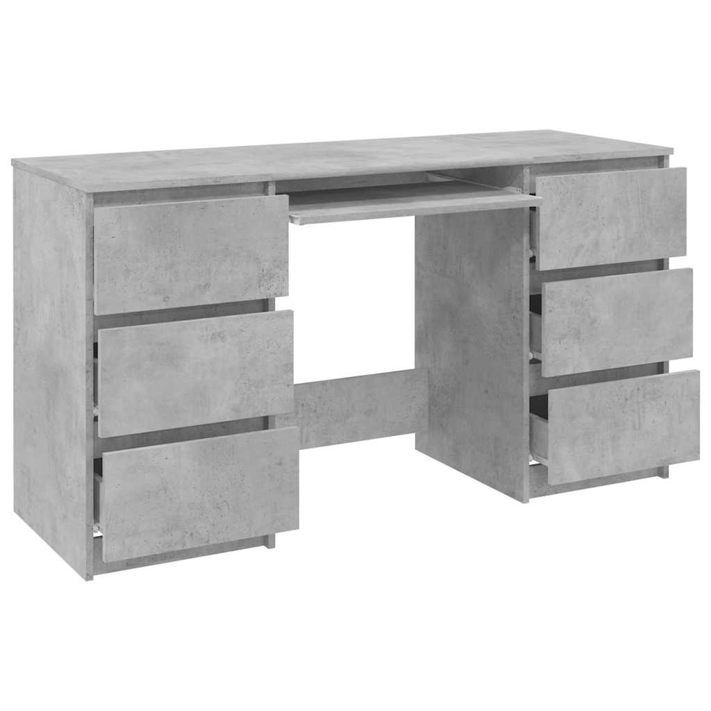 Scrivania Grigio Cemento 140x50x77 Cm In Legno Multistrato - Image 6