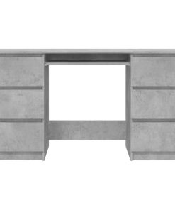 Scrivania Grigio Cemento 140x50x77 Cm In Legno Multistrato