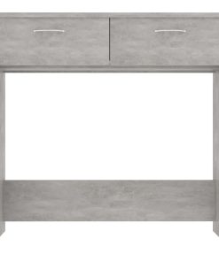 Scrivania Grigio Cemento 80x40x75 Cm In Legno Multistrato