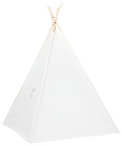 Tenda Tipi Bimbi Borsa Bianco Microfibra Strisce 120x120x150cm