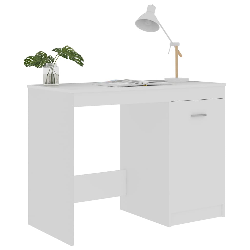 Scrivania Bianca 100x50x76 Cm In Legno Multistrato - Image 5