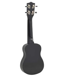 Set Ukulele Soprano Con Borsa Per Bambini Nera 21"