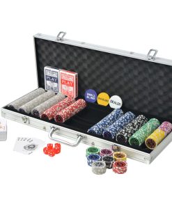 Set Da Poker Con 500 Chips Laser In Alluminio