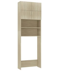Mobile Lavatrice Rovere Sonoma 64x25,5x190 Cm Legno Multistrato