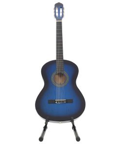 Set Chitarra Classica Per Principianti 12 Pz Blu 4/4 39"