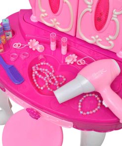 Gioco Per Bambini Tavolo Cosmetica 3 Specchi Con Luci/suoni