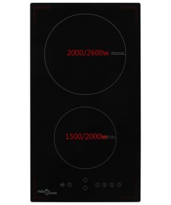 Piano Cottura A Induzione 2 Zone E Controlli Touch Vetro 3500 W