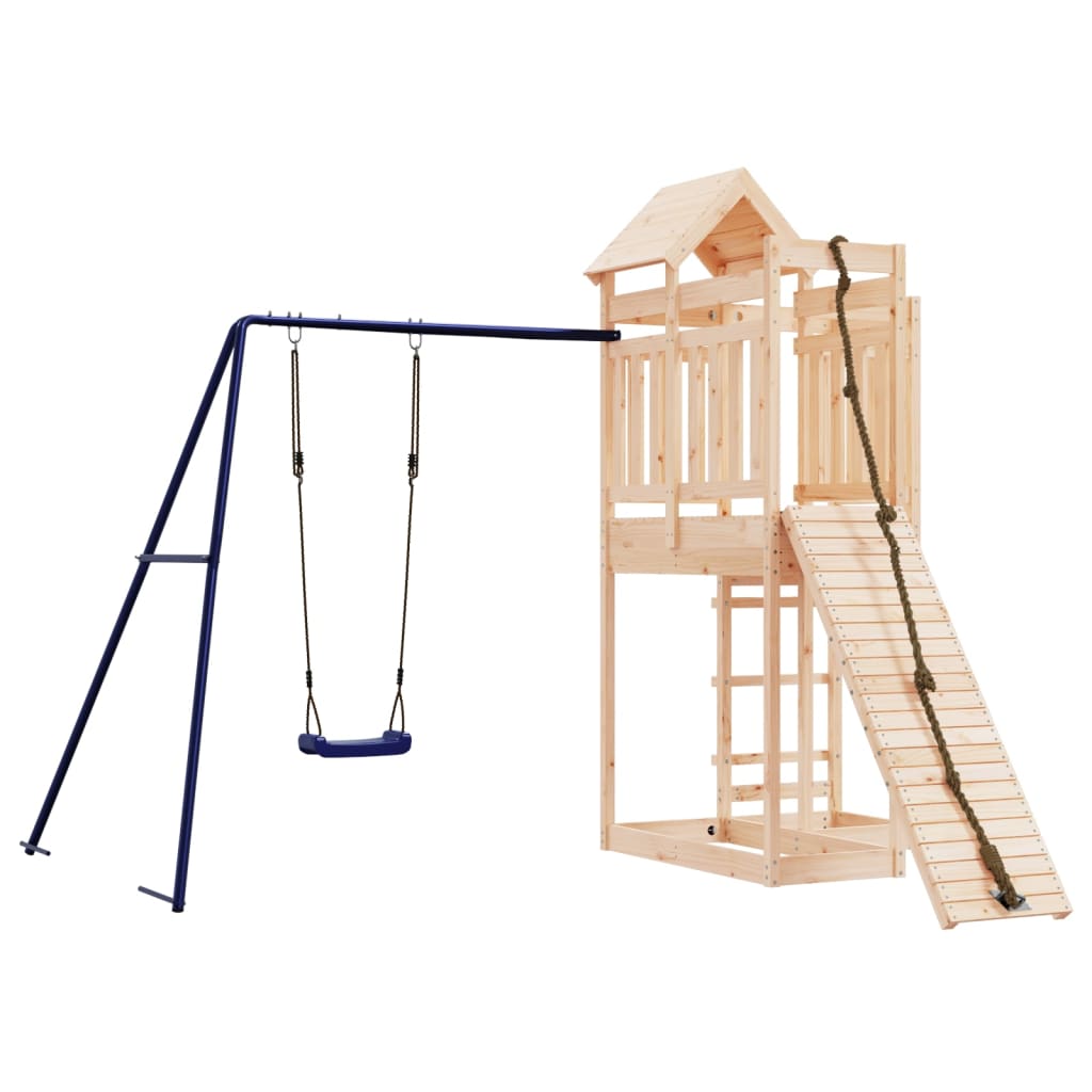 Set Da Gioco Da Esterno In Legno Massello Di Pino