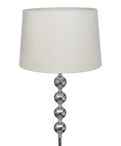 Lampada Da Pavimento Supporto Alto Decorazione A 4 Sfere Bianca