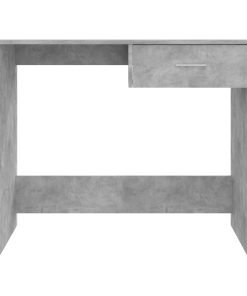 Scrivania Grigio Cemento 100x50x76 Cm In Legno Multistrato