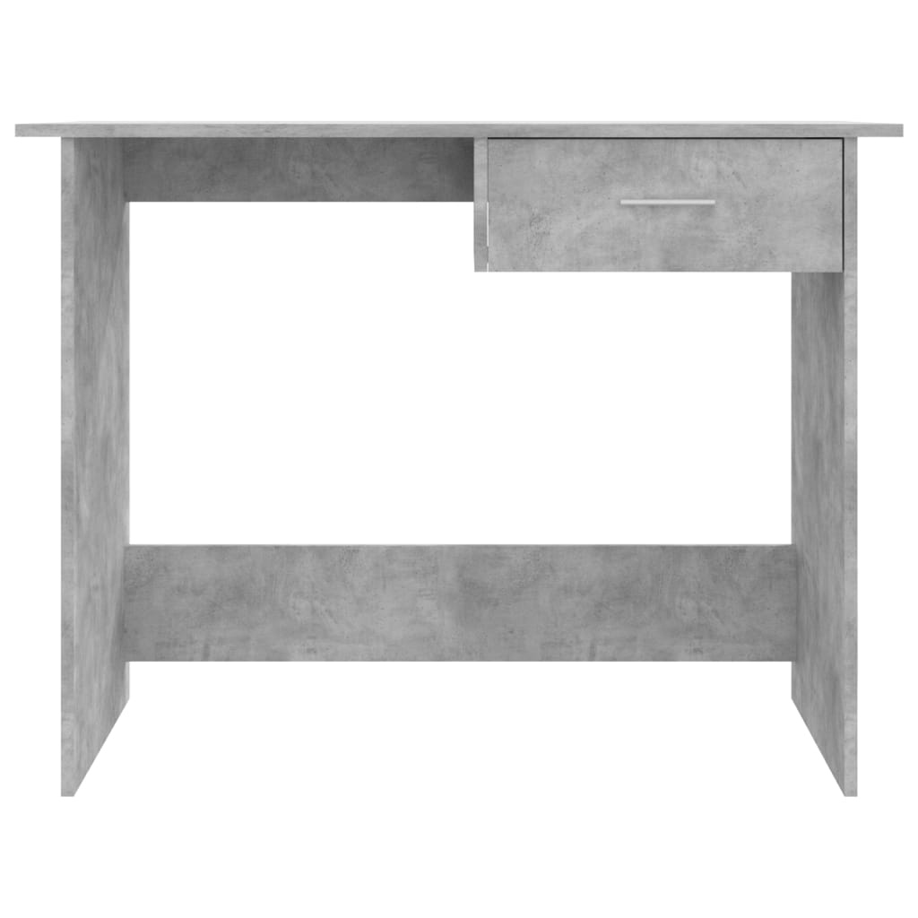 Scrivania Grigio Cemento 100x50x76 Cm In Legno Multistrato