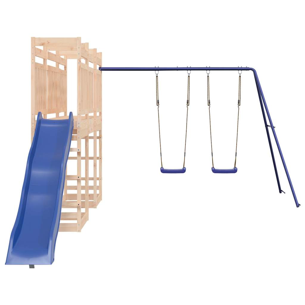 Set Da Gioco Da Esterno In Legno Massello Di Pino
